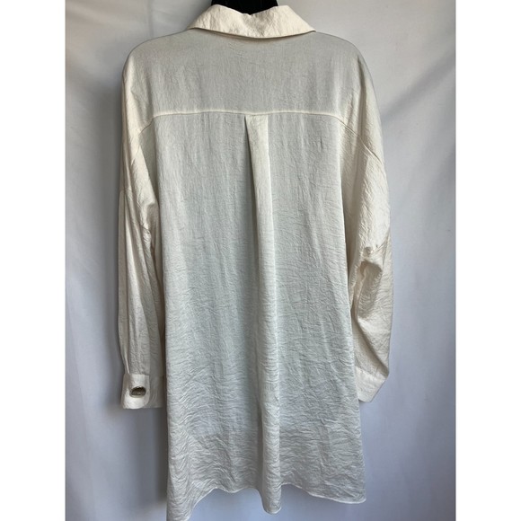 Zara Cream Button-Up Tunic - Picture 8 of 11